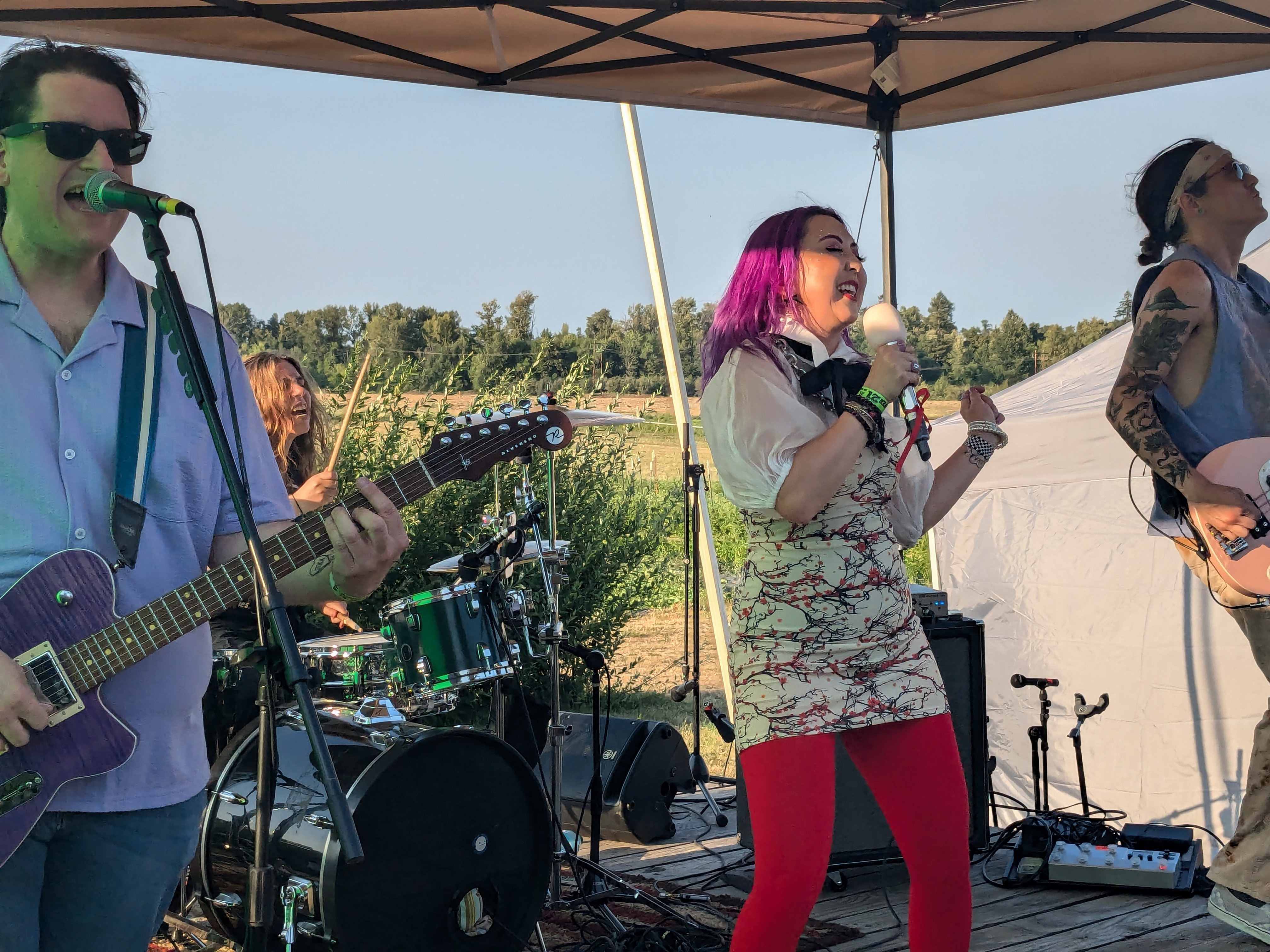 Ska band Half Past Two perform on stage